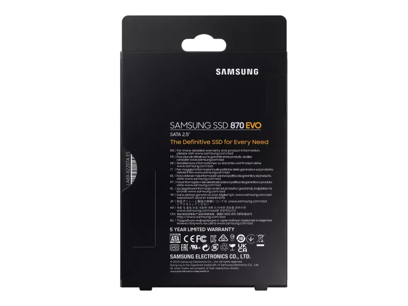Samsung 870 EVO 250GB SATA III 2.5inch SSD 560MB/s read 530MB/s write