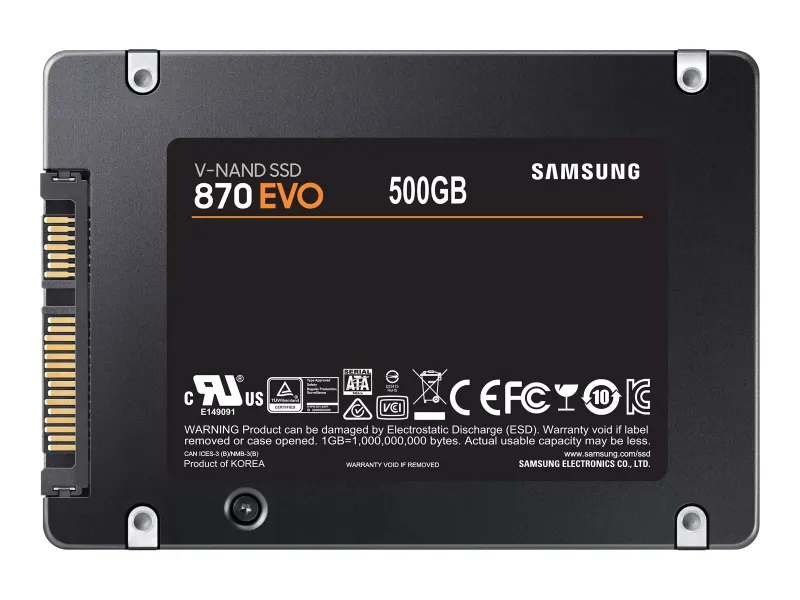Samsung 870 EVO 500GB SATA III 2.5inch SSD 560MB/s read 530MB/s write