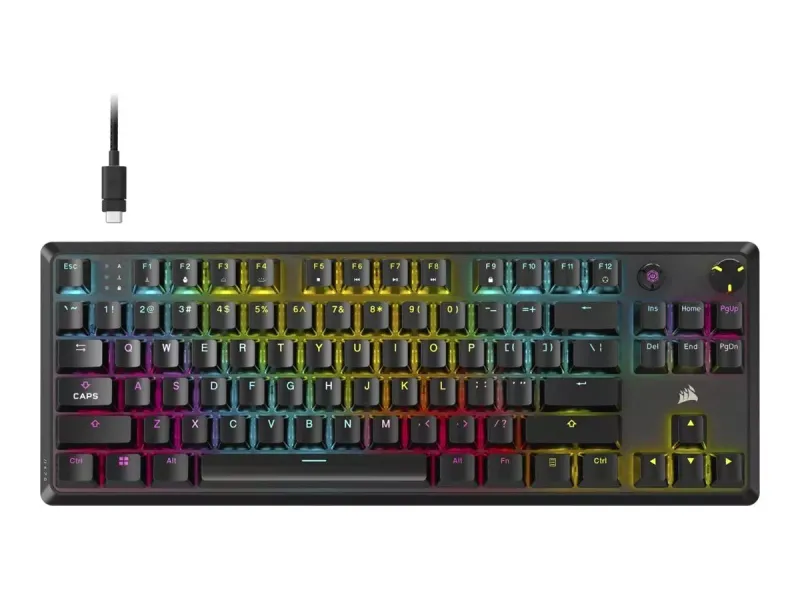 Corsair K70 CORE TKL Tenkeyless Mechanical Gaming Keyboard Backlit RGB LED MLX RED Black