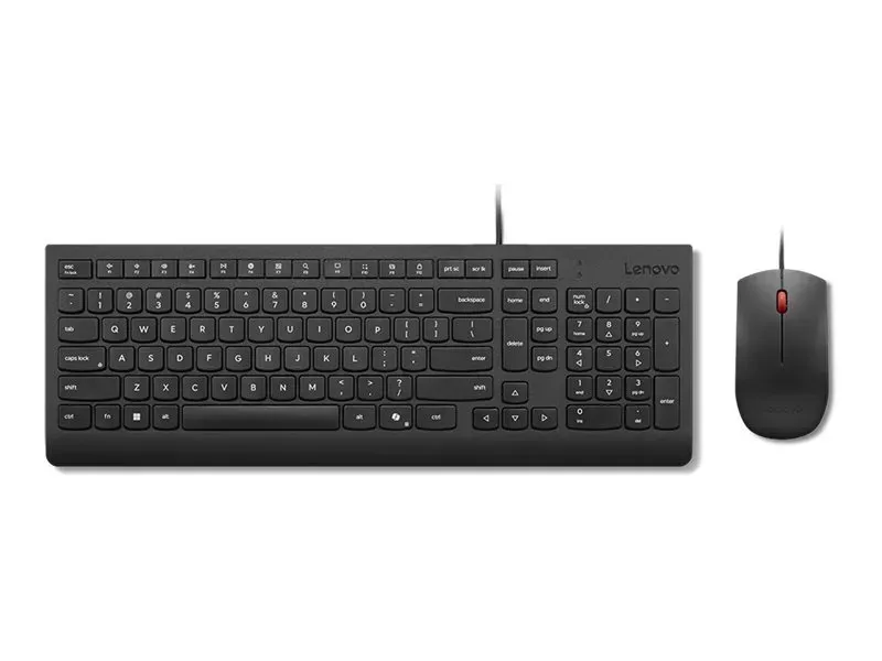 Lenovo Essential Wired Combo Black US Euro Mouse included Universal USB