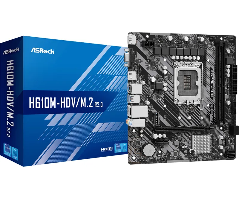 ASRock H610M-HDV/M.2 R2.0 LGA1700 DDR4 Micro-ATX