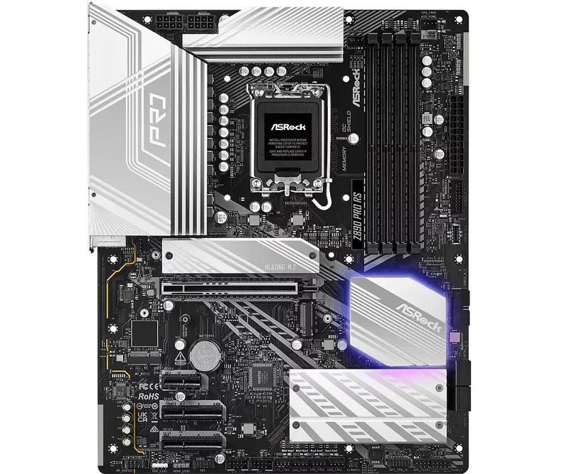 ASRock Z890 Pro RS — Intel Z890, LGA 1851, ATX, 4x DDR5 sloti, PCIe Gen5 x16, 2.5Gb LAN, Thunderbolt 4