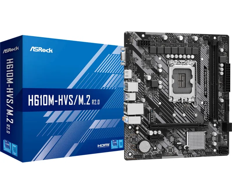 ASRock H610M-HVS/M.2 R2.0 DDR4 LGA1700 Micro-ATX