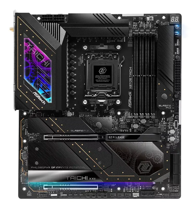 ASRock X870E Taichi — AMD X870E, Socket AM5, Extended ATX, DDR5, 4 DIMM, 256GB, Wi‑Fi 7, 5Gb LAN