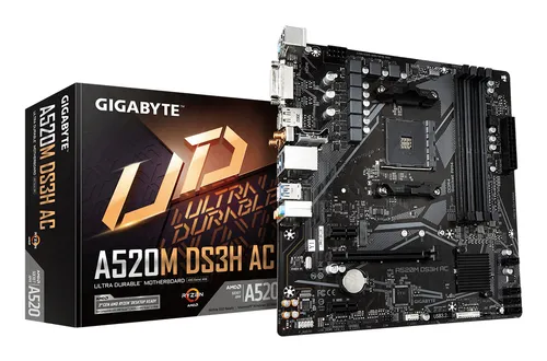 Gigabyte A520M DS3H AC AMD A520 Socket AM4 micro ATX