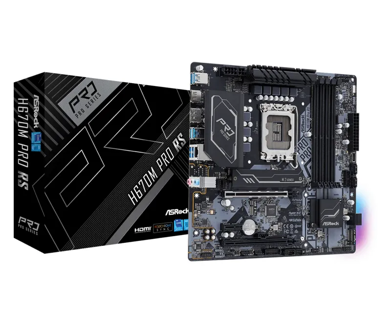 ASRock H670M Pro RS Intel H670 LGA 1700 micro ATX