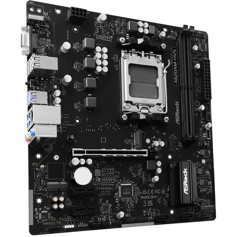 ASRock A620AM-HVS Micro ATX AMD A620A AM5 DDR5 2 DIMM 128GB HDMI 2.1 M.2 2280