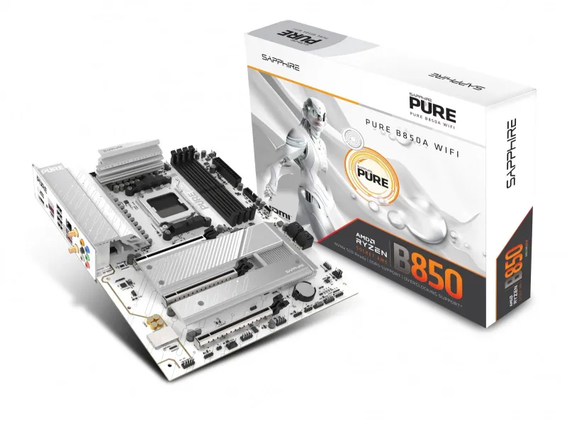 Sapphire PURE B850A WIFI7 ATX B850 Wi-Fi 7 DDR4