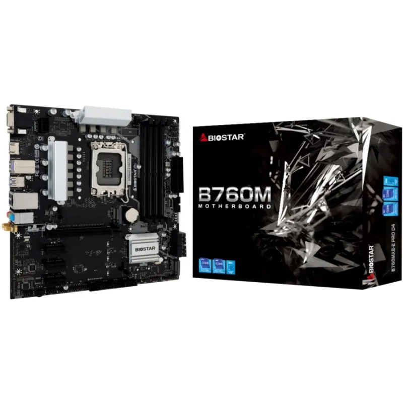 Biostar B760MX2-E Pro D4 - B760 - Socket 1700 - Micro ATX