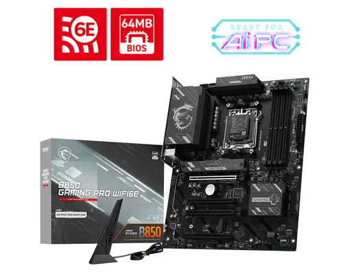 MSI B850 GAMING PRO WIFI6E AMD B850 Socket AM5 ATX