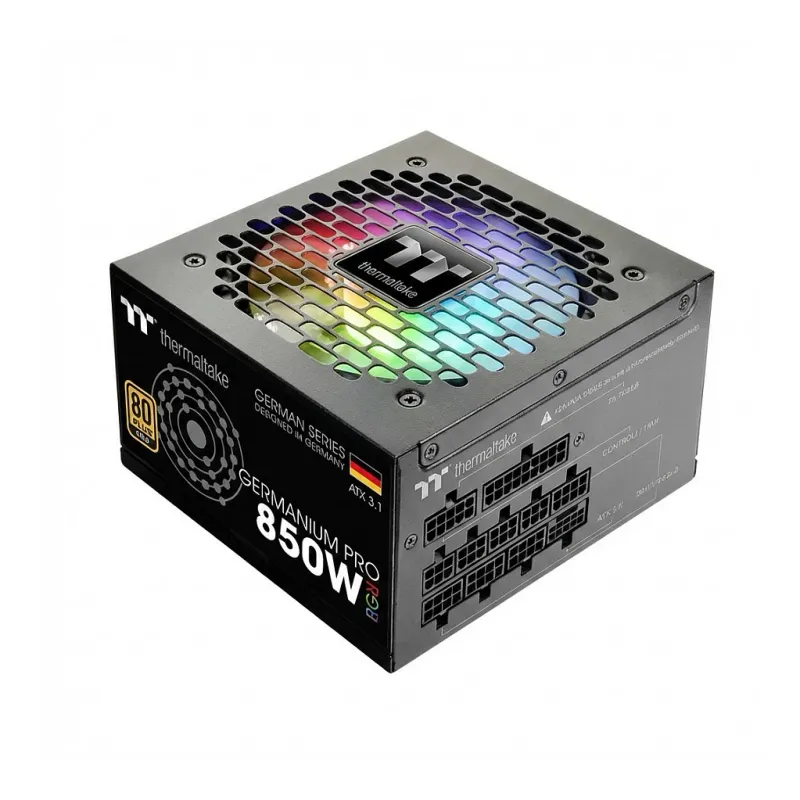 Thermaltake WG0850RE 850W Germanium Pro RGB, 850W ATX PSU ar RGB apgaismojumu