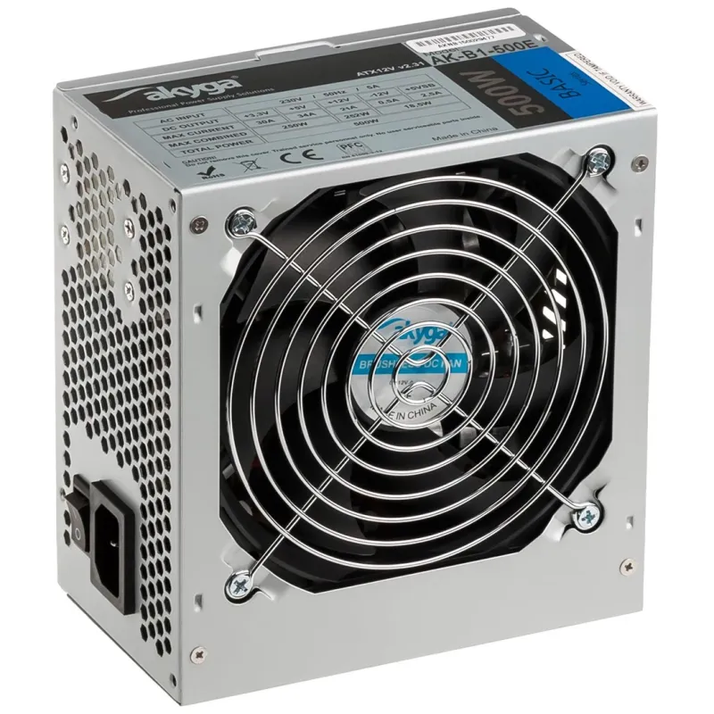 AKYGA 500W AK-B1-500E 3× SATA pasīvais PFC