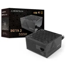 MONTECH BETA 2 80 PLUS Bronze Power Supply, ATX 3.1 - 550 Watt, Black