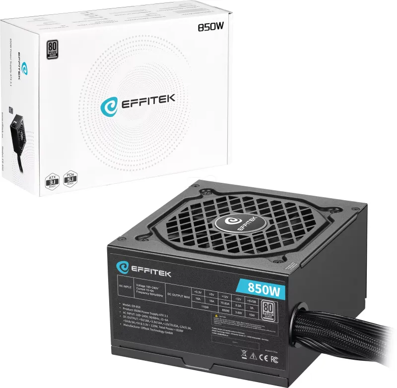 EFFITEK 850W Silver ATX 3.1 PCI 5.1
