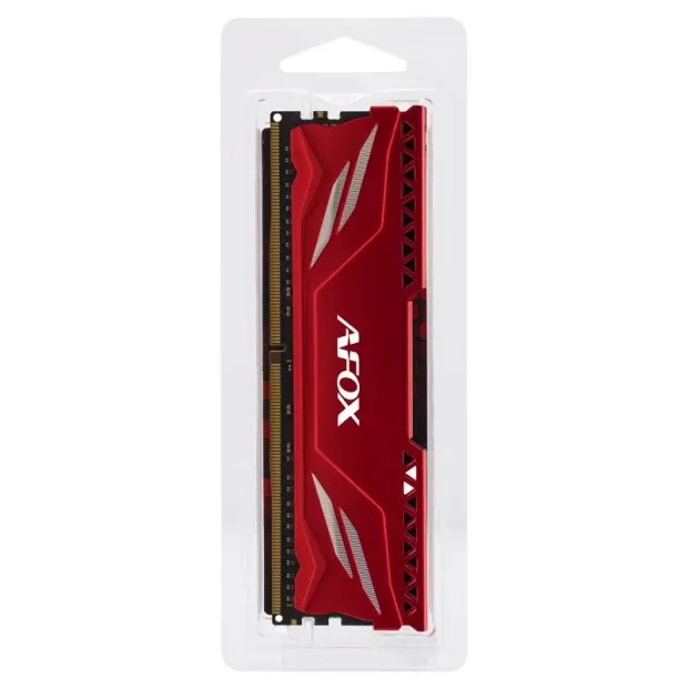 AFOX Desktop DDR4 RAM AFOX 16GB 3200MHz CL16 1x16GB 1.35V Unbuffered Sarkana