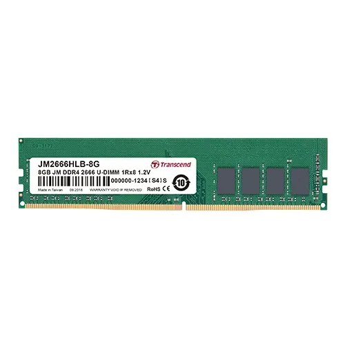 TRANSCEND 8GB JetRam DDR4 2666MHz U-DIMM 1Rx8 CL19