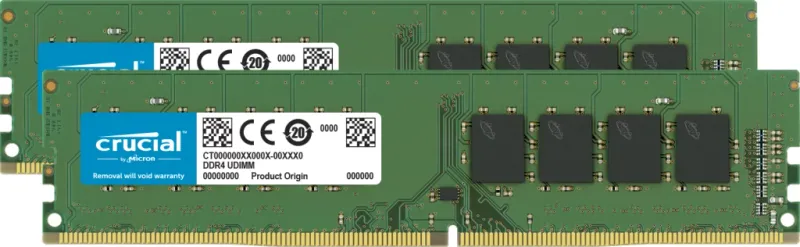 Crucial 32GB komplekts (2x16GB) DDR4-3200 UDIMM