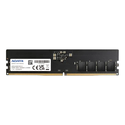 ADATA 16GB 4800MHz CL40 DDR5 Modul PC5-38400 V ungepuffert on-die ECC Schwarz (1x16)