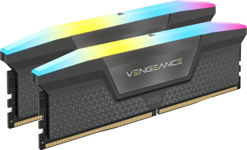 Corsair VENGEANCE RGB 32GB 2x16GB DDR5 6000MT/s DIMM Unbuffered 36-44-44-96 Std PMIC AMD EXPO Grey Heatspreader Black PCB 1.4V