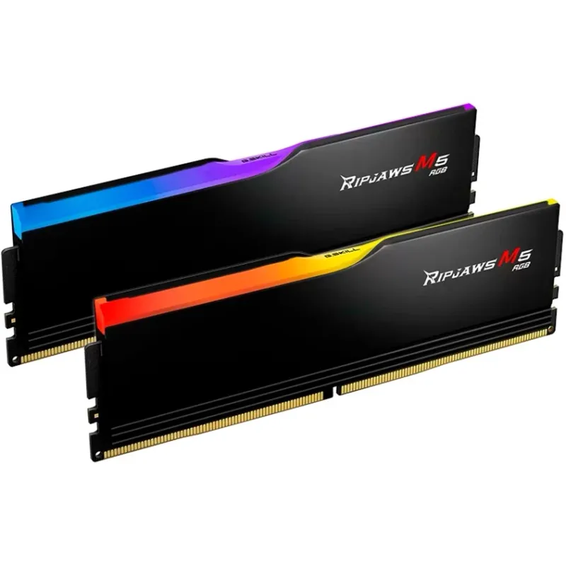 G.Skill DIMM 64 GB DDR5-6000 (2x 32 GB) Dual-Kit, schwarz, F5-6000J3238G32GX2-RM5RK, Ripjaws M5 RGB, INTEL XMP