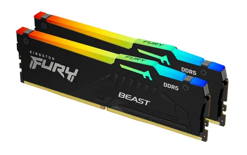 Kingston Technology 128GB FURY Beast RGB 2 x 64 GB 5600 MT/s 288-pin DIMM