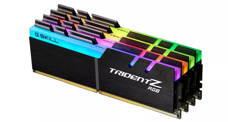 G.Skill DIMM 32 GB DDR4-4000 (4x 8 GB) Quad-Kit (schwarz, F4-4000C18Q-32GTZRB, Trident Z RGB, INTEL XMP)