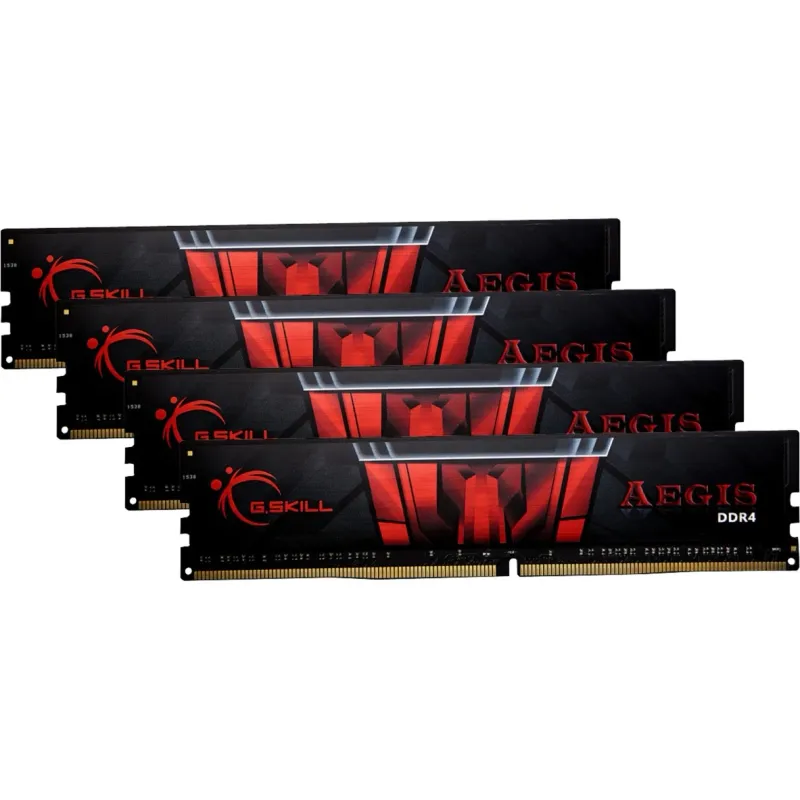 G.Skill 32GB 3200MHz CL16 DDR4 4x Quad-Kit F4-3200C16Q-32GIS Aegis Intel (4x8)