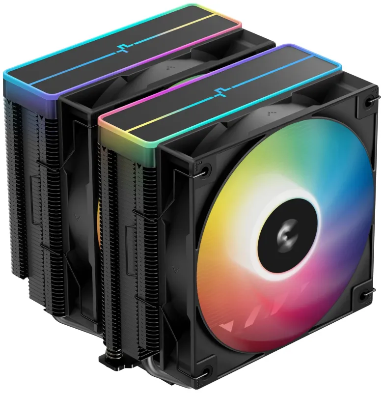Deepcool AG620 BK ARGB V2 — 120 mm divi, LGA 1700/AM4/AM5 atbalsts