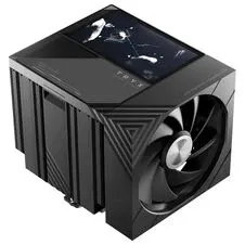 TRYX TURRIS T620 CPU Air Cooler, Dual-Tower, with 5-Inch Display - 140mm, Black