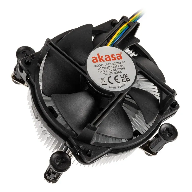 AKASA AK-CC6606BP01 Low Profile CPU Cooler - Socket LGA 1700, 63.2mm High, 92mm Fan, Black