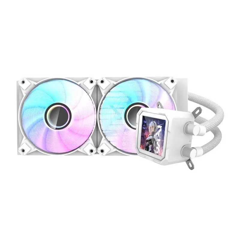 DARKFLASH DV240S White 240mm All-in-One Liquid CPU Cooler with ARGB Lighting