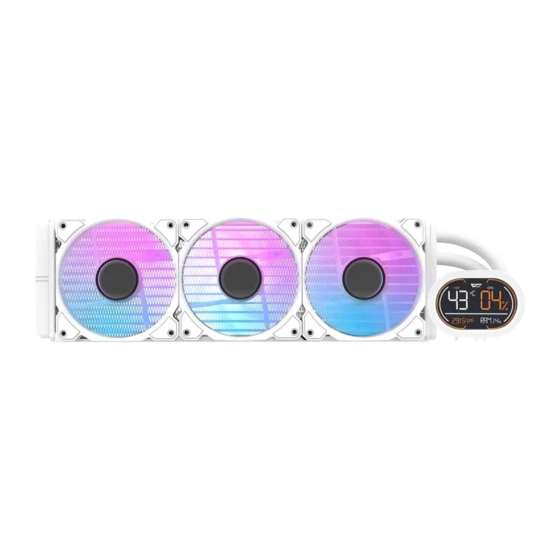 DARKFLASH DH360D White v2 360mm All-in-One Liquid CPU Cooler, ARGB, White