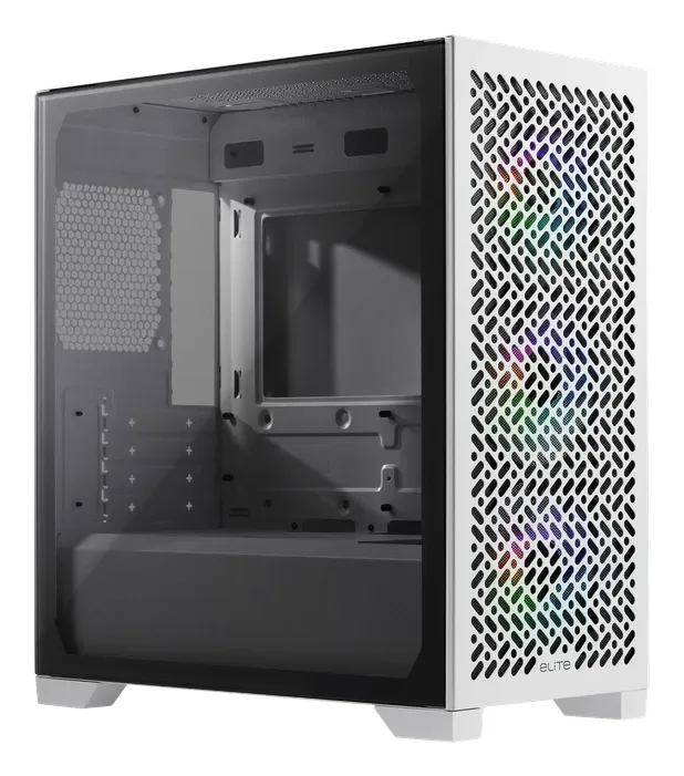Cooler Master Elite 302 White mATX ar 3x 120mm ARGB