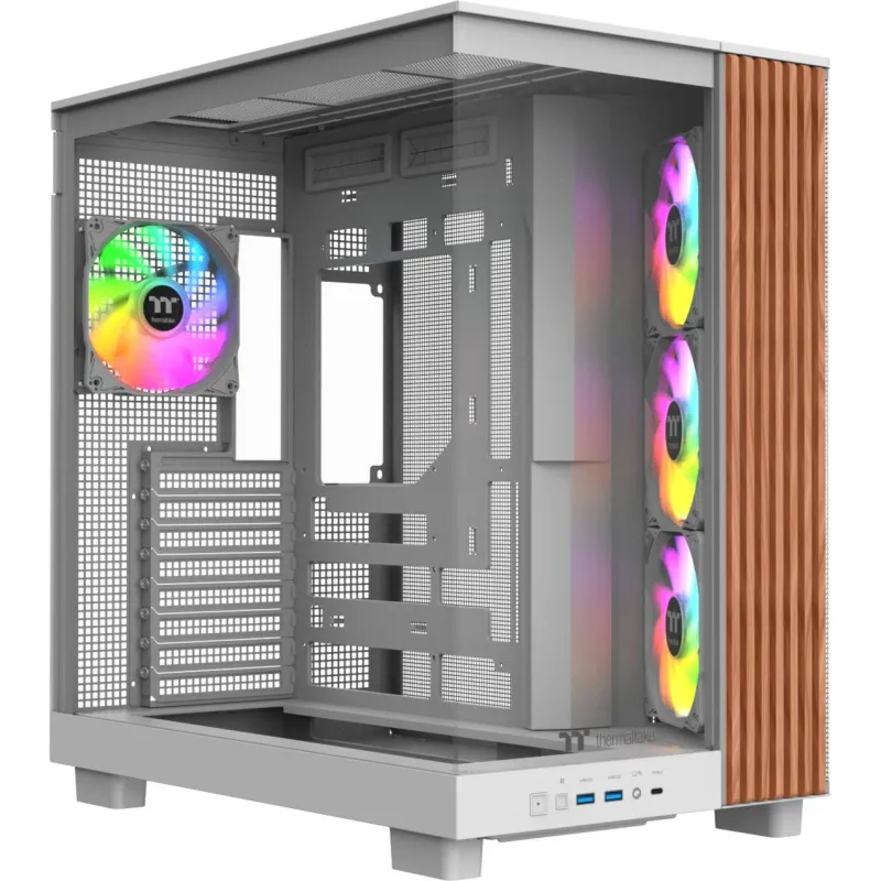 Thermaltake PC Thermaltake View 380 XL WS ARGB Snow White — Midi Tower, ATX atbalsts, logs