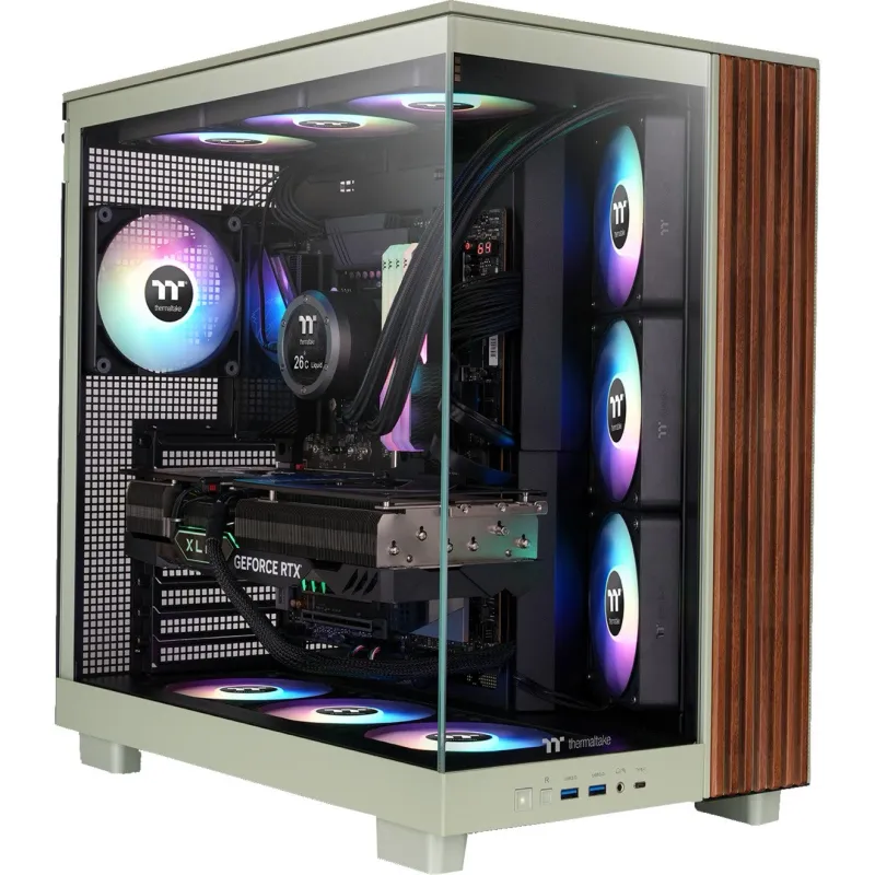 Thermaltake View 380 XL WS ARGB Light Green Wood