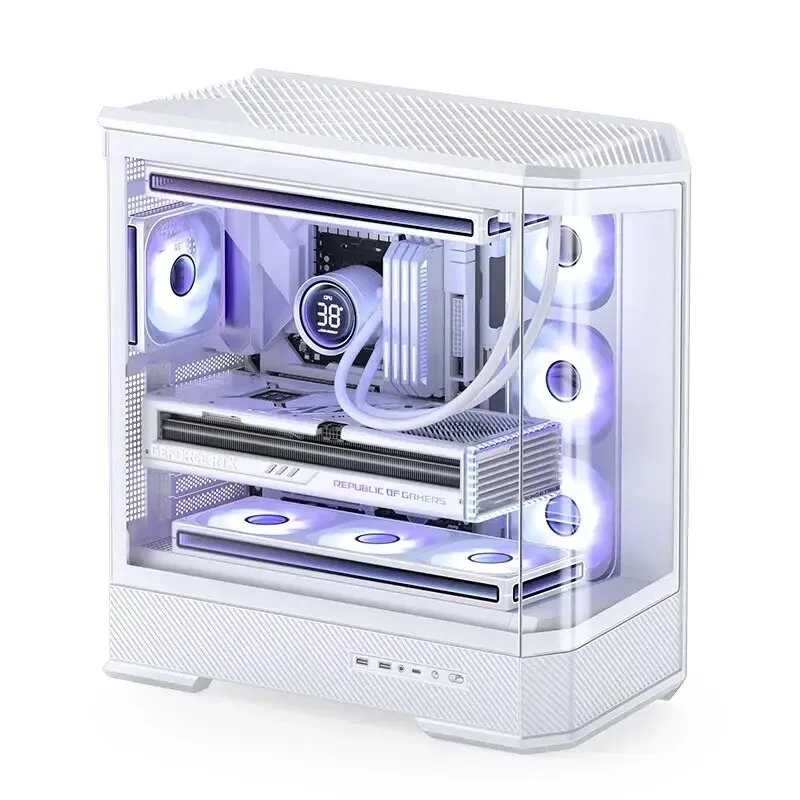 JONSBO D400 Mid Tower ATX Tempered Glass White