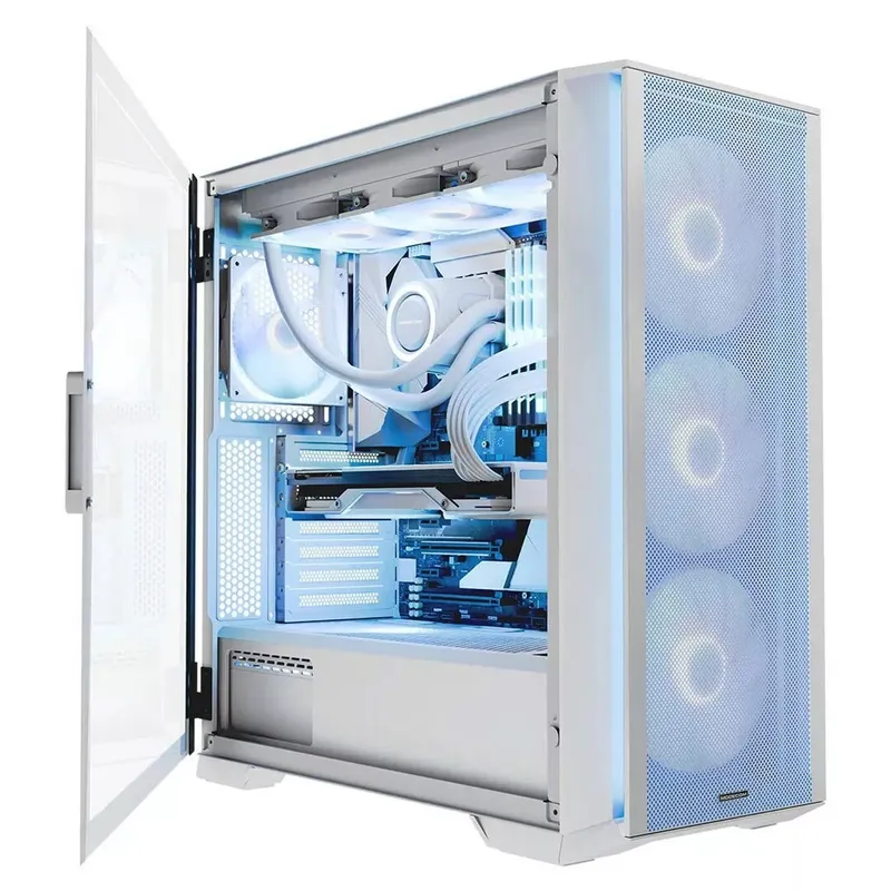 MODECOM Horizon Flow Midi White Mid Tower micro ATX ARGB Tempered Glass USB-C