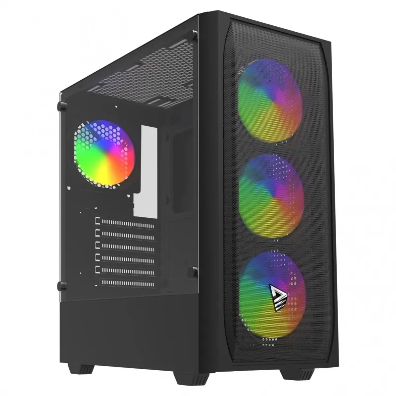 SAVIO Noctis Flow RGB Cube ATX/Mini-ITX Tempered Glass