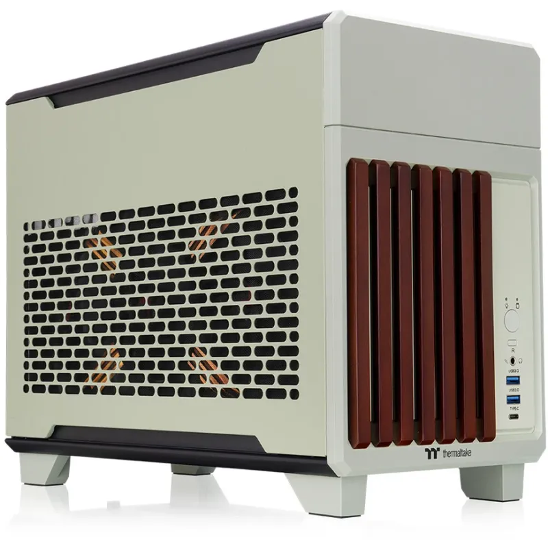 Thermaltake Mini THERMALTAKE TR100 WS Matcha Green kompakts, mini-ITX/microATX atbalsts