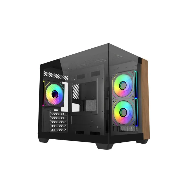 Cooler Master Elite 481 Wood mATX Tempered Glass