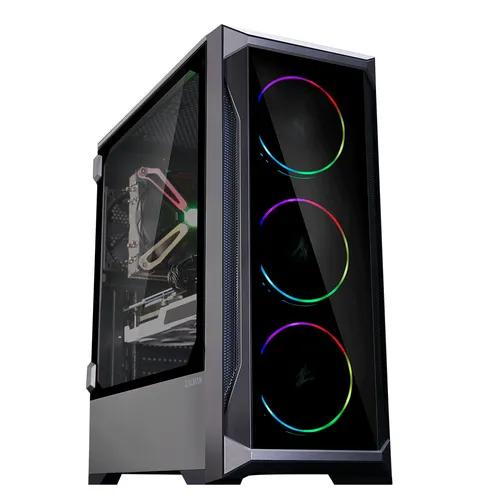 Zalman Z8 TG ATX Mid Tower, ARGB fan x3, T/G Midi Tower Black