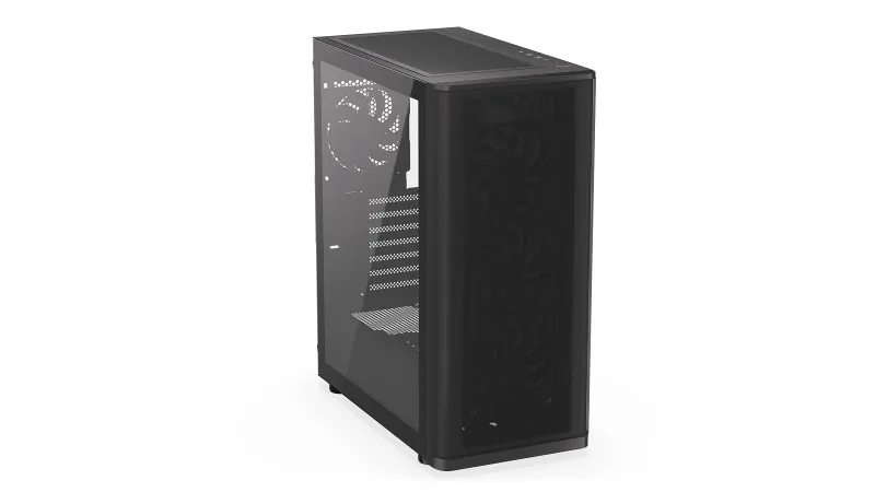 ENDORFY Ventum 400 Air ATX PC Case - Black, Tempered Glass, 4x Stratus 120 PWM Fans, USB-C