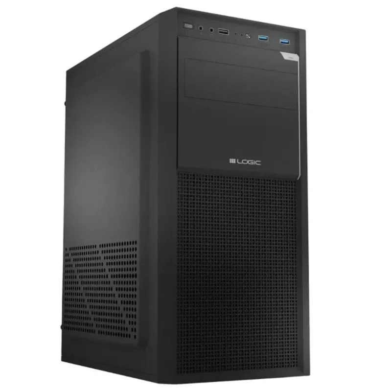 LOGIC CONCEPT J23 PRO Black Mid-Tower Computer Case with Tempered Glass, USB-C, ARGB Fans