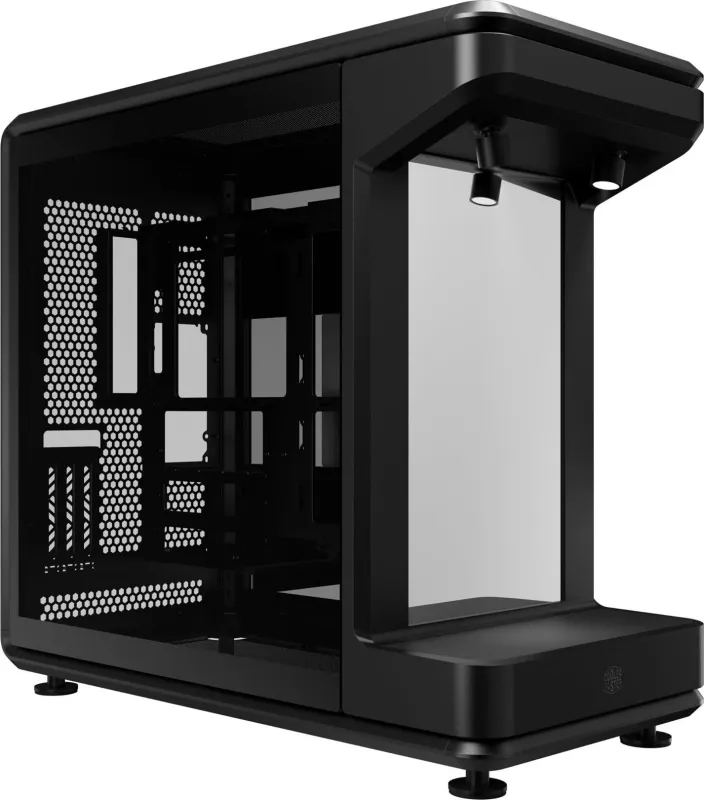 Cooler Master MasterFrame 360 Stage Mirror ATX Mid-Tower Open-Air Frame, Black, Tempered Glass x2