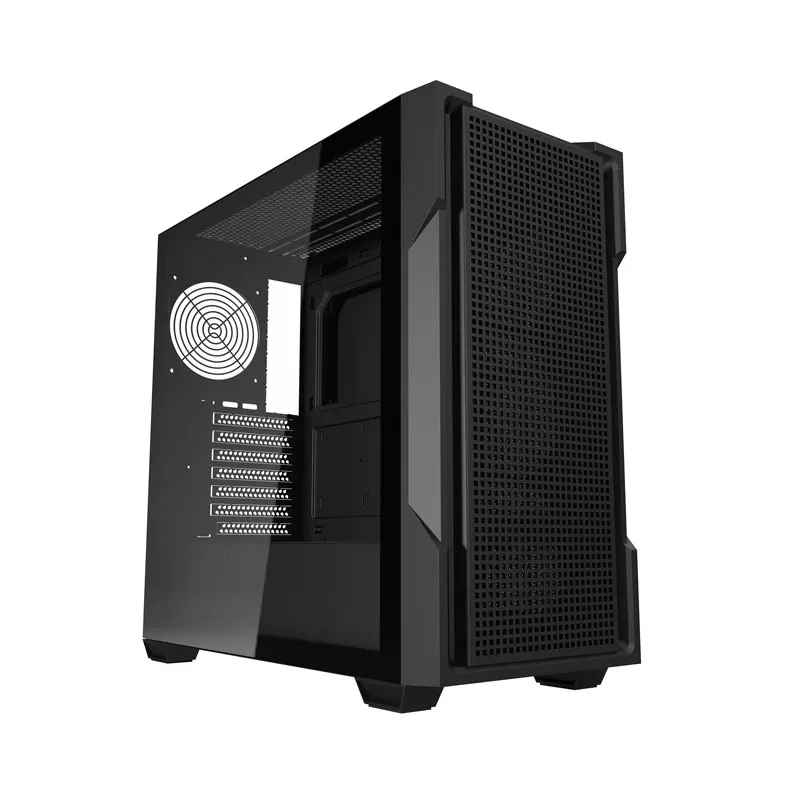 DARKFLASH DS900 Mesh Mid-Tower Computer Case (Black) – No Fans
