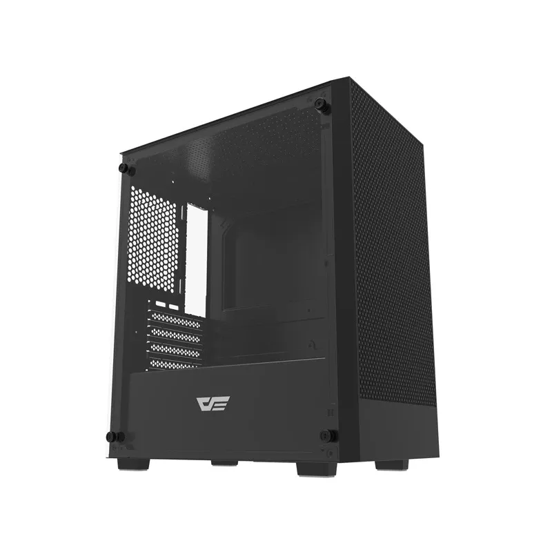DARKFLASH M305 Mid-Tower Computer Case (Black) - No Fans Included