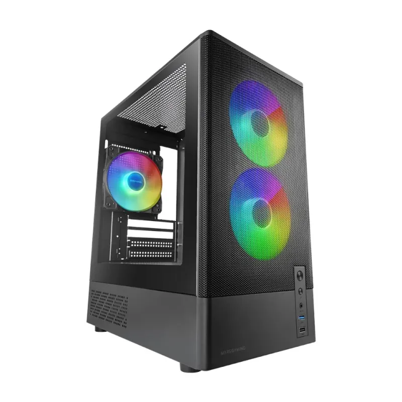 TACENS MARS MC-ONYX 3xARGB mATX Tower Case Black