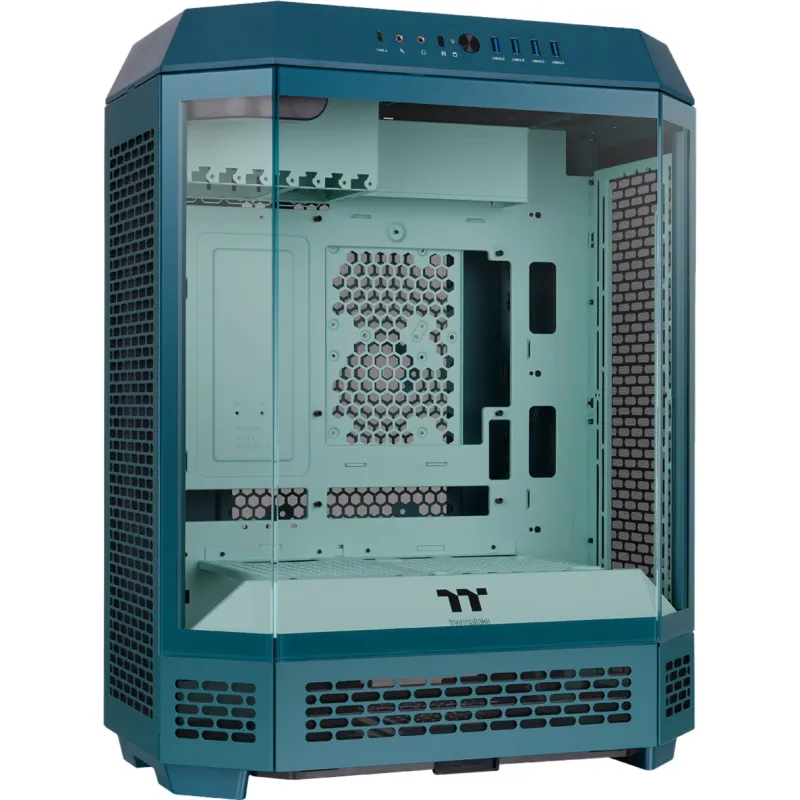 Thermaltake The Tower 600 Transformative Teal Full Tower Case, 3x Tempered Glass, E-ATX, USB-C
