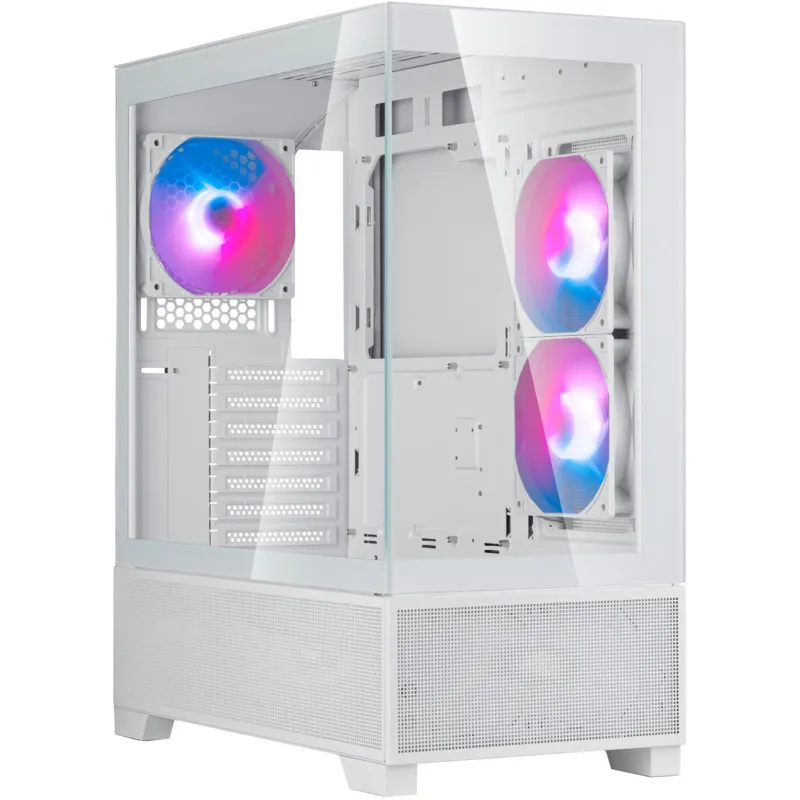 SilverStone Lucid 05 White 270° Panoramic Glass Design Mid-Tower Case