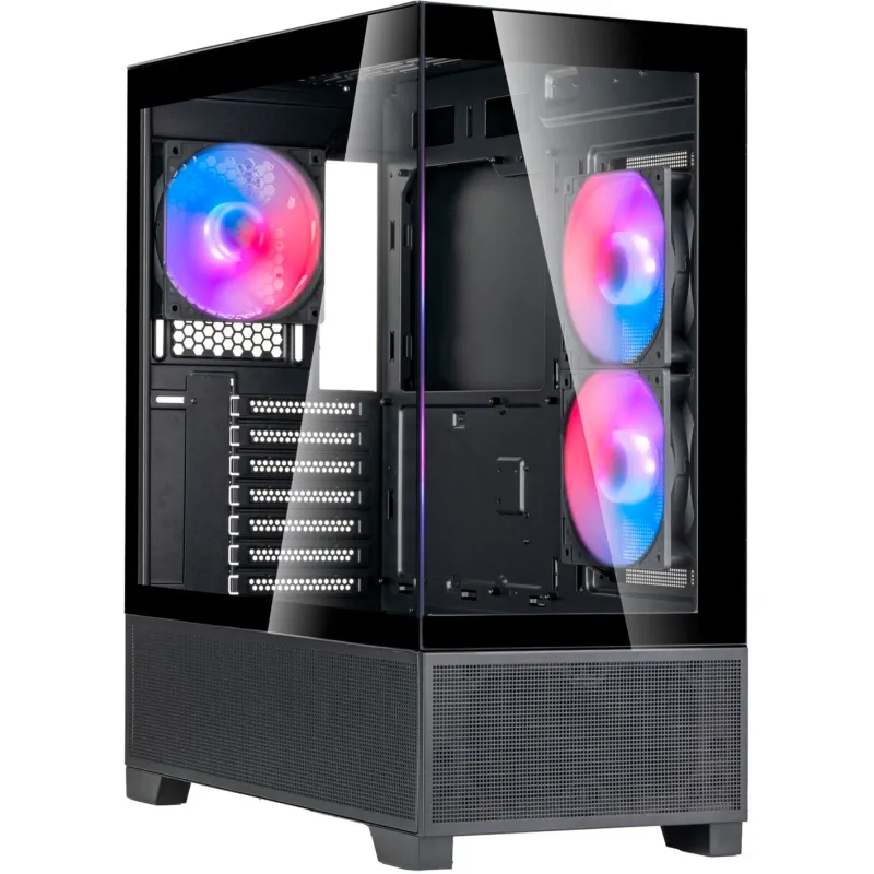 SilverStone Lucid 05 Black 270° Panoramic Glass Design Mid-Tower Case